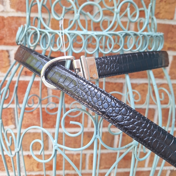 Ralph Lauren Genuine Leather Reversible Belt Alligator / Smooth Embossed Leather - Picture 7 of 17